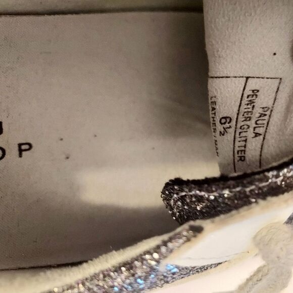 ShuShop Glitter Sneakers Pewter Silver Size 6.5 - Picture 6 of 10